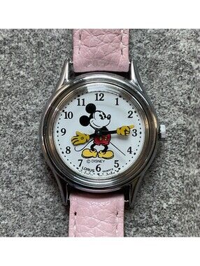 VTG Lorus Mickey Mouse The Walt Disney Company Womens Watch Japan V515-6080 A20